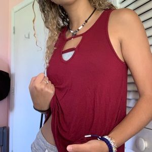 Red tank top